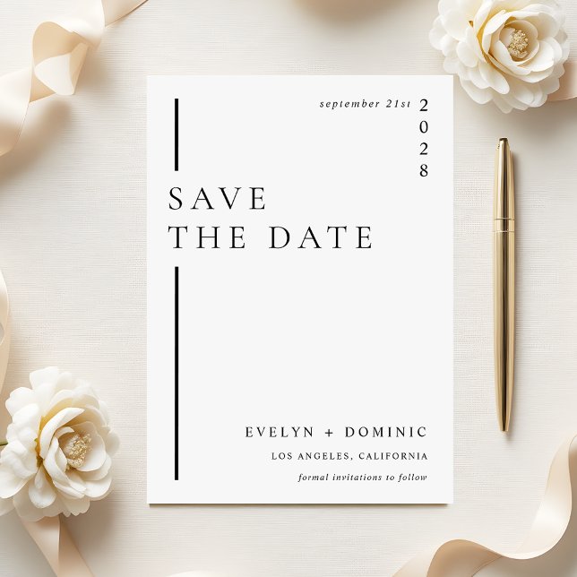 Modern Minimalist Formal Wedding Announcement (Creator Uploaded)