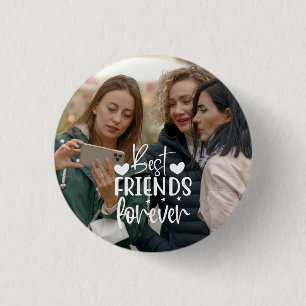 Modern Minimalist Friends Photo 3 Cm Round Badge