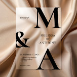 Modern Minimalist Frosted Wedding Acrylic Invitations<br><div class="desc">Modern Minimalist Frosted Acrylic Wedding Invitation. Features bold monogram typography and minimal graphic design. Personalise text with all the details of your special day.</div>