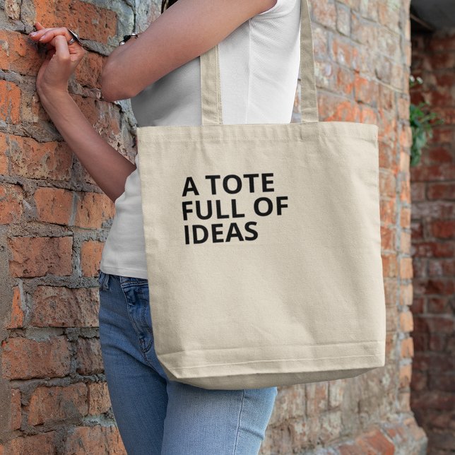 Modern Minimalist FULL OF IDEAS Mom Tote Bag (full of great ideas)