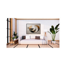 Modern Minimalist Geometric Circles Abstract Wall