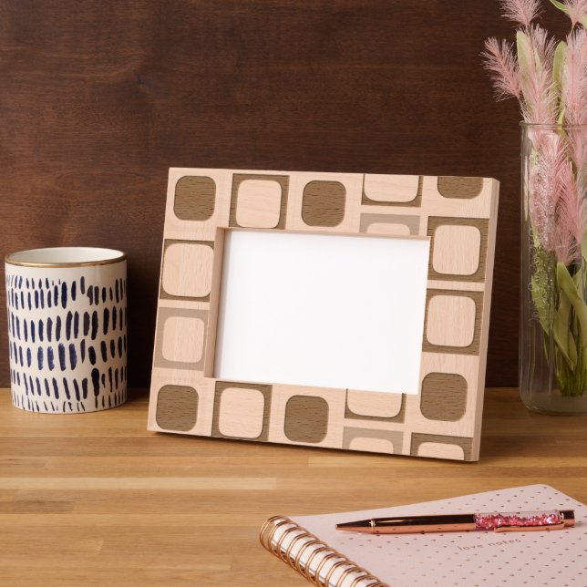 Modern Minimalist Geometric Engraved Picture Frame (Left)