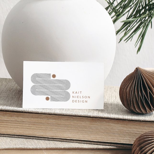 Modern Minimalist Geometric Lines Unique Creative Business Card (Creator Uploaded)