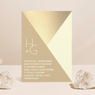 Modern Minimalist Geometric Wedding Invitation