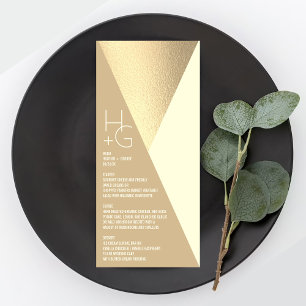 Modern Minimalist Geometric Wedding Menu