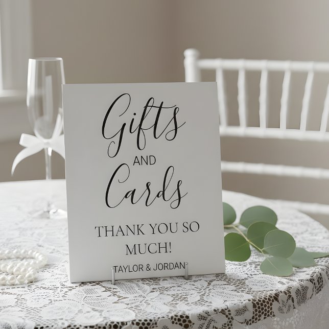 Modern Minimalist Gifts and Cards Pedestal Sign (Creator Uploaded)