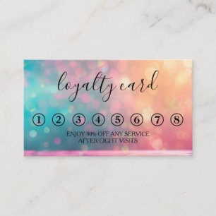 Modern Minimalist Glitter Bokeh Loyalty Card