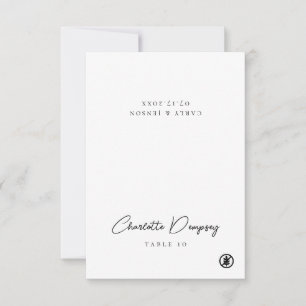 Modern Minimalist Gluten-Free Wedding Place Card