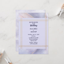 Modern Minimalist Gold and Purple Wedding