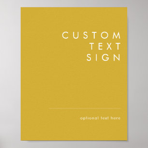 Modern Minimalist Gold Cards and Gifts Custom Sign