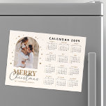 Modern Minimalist Gold Christmas Photo Calendar<br><div class="desc">Celebrate the holiday season with this elegant and minimalist Christmas Calendar. Featuring a modern arch design with gold accents, this Calendar is perfect for showcasing your family photo. The simple yet stylish design is perfect for sending warm wishes to friends and family. Personalise it with your own photo and names...</div>