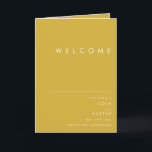 Modern Minimalist Gold Folded Wedding Program<br><div class="desc">This Modern Minimalist gold folded wedding program is perfect for your classy boho wedding. Its simple, unique abstract design accompanied by a contemporary minimal script and gold colour palette gives this product a feel of elegant formal luxury while staying simplistic, chic bohemian. Keep it as is, or choose to personalise...</div>