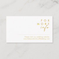 Modern Minimalist Gold Font Wedding Website