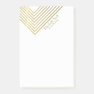 Modern Minimalist Gold Geometric Design Post-it Notes