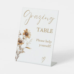 Modern Minimalist Gold Grazing table Sign