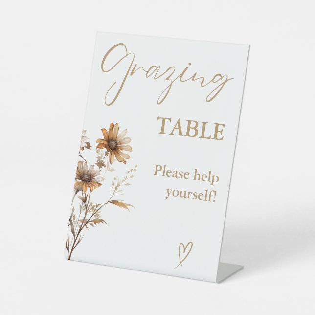 Modern Minimalist  Gold Grazing table Sign (Front)