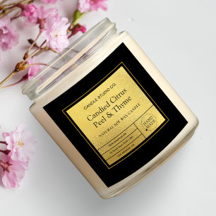 Modern Minimalist Gold Luxury Candle Label