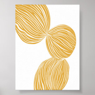 Modern Minimalist Golden Yellow Wall Art