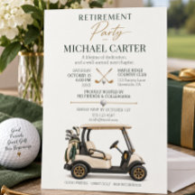 Modern Minimalist Golf Retirement Party