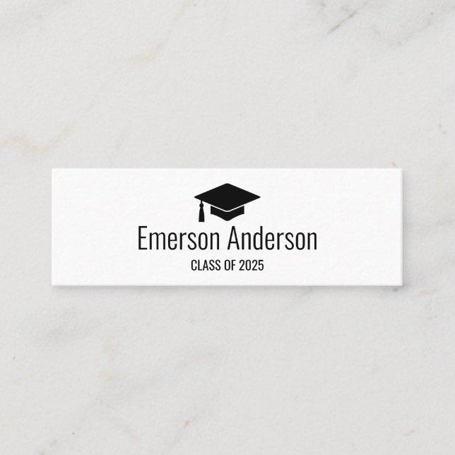 Modern minimalist graduate graduation name card (Front)