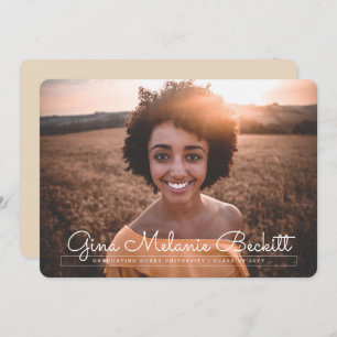 Modern Minimalist Graduation Announcement