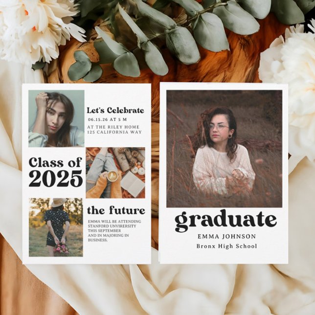 Modern Minimalist Graduation Announcement, Grad Invitation (Creator Uploaded)
