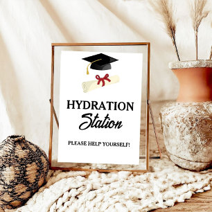 Modern Minimalist  Graduation Drink Party Sign