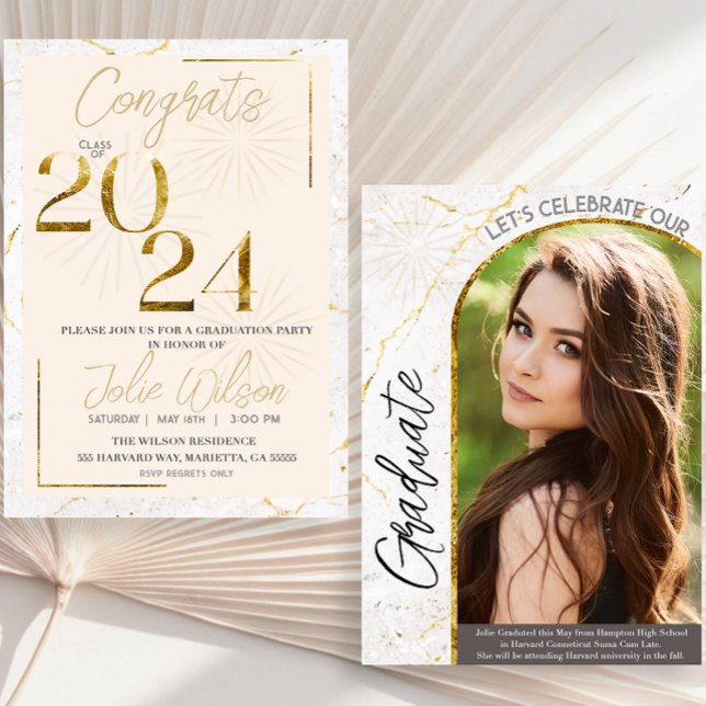 Modern Minimalist Graduation Invitation 2024 (Creator Uploaded)