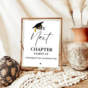 Modern Minimalist Graduation My next Chapter start Poster