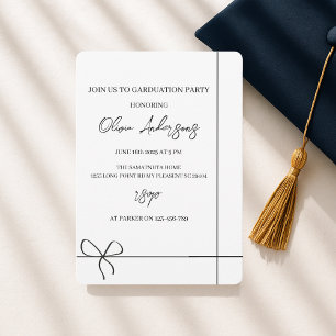 Modern Minimalist Graduation Party Invitation