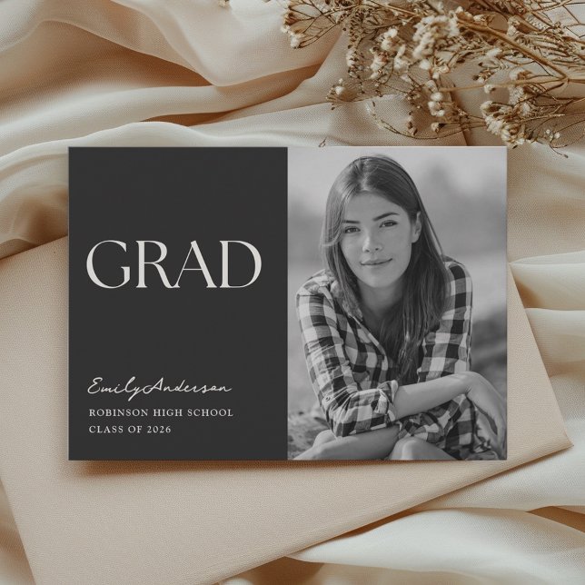 Modern Minimalist Graduation Photo Announcement (Creator Uploaded)