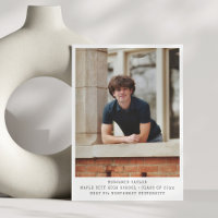 Modern Minimalist Graduation Photo Class of 2026