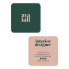 Modern minimalist green and pink professional logo