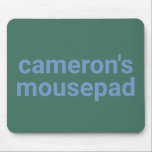 Modern Minimalist Green Blue Name and Label Mouse Pad<br><div class="desc">Let everyone know which towel is yours with this fun and simple green and blue towel set - personalised with your name.</div>