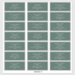 Modern Minimalist | Green Guest Address Labels<br><div class="desc">These Modern Minimalist | green guest address labels are perfect for your classy boho wedding. Its simple, unique abstract design accompanied by a contemporary minimal script and green colour palette gives this product a feel of elegant formal luxury while staying simplistic, chic bohemian. Keep it as is, or choose to...</div>