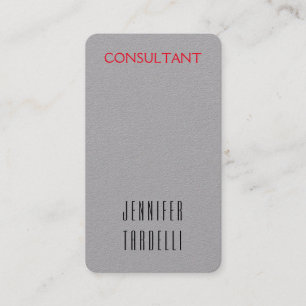 Modern Minimalist Grey Background Elegant Plain Business Card