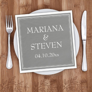Modern Minimalist Grey  Napkin