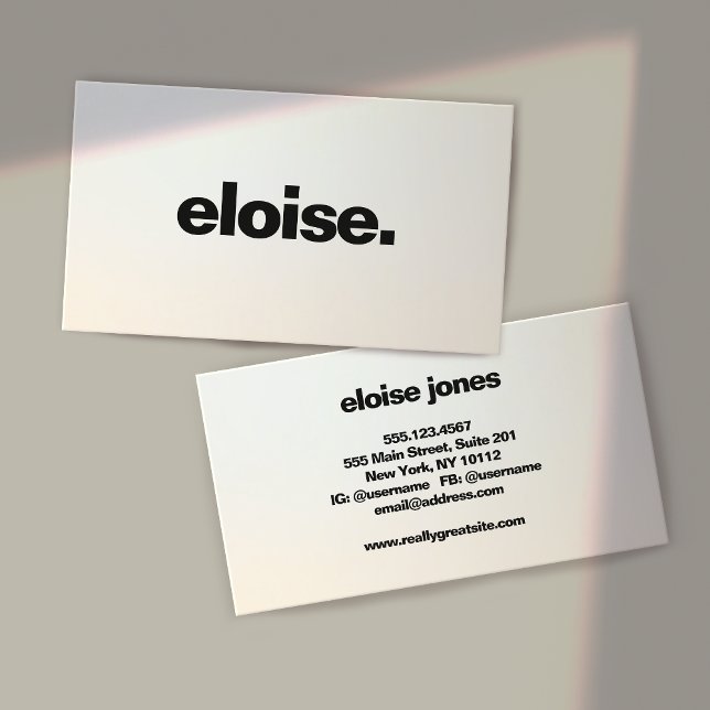 Modern Minimalist Grey Silver Gradient Business Card (Creator Uploaded)