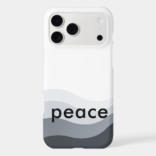 Modern Minimalist Grey Waves Personalized Name