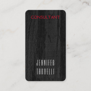 Modern Minimalist Grey Wood Background Elegant Business Card