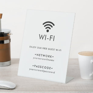 Modern Minimalist Guest Wi-Fi Sign