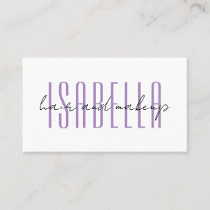 Modern Minimalist Hair Makeup Artist Name Business Card