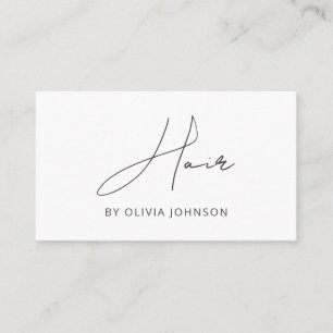Modern Minimalist Hair Stylist Business Card