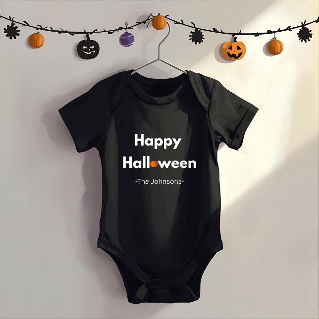 Modern Minimalist Halloween – Personalised  Baby Bodysuit (Creator Uploaded)