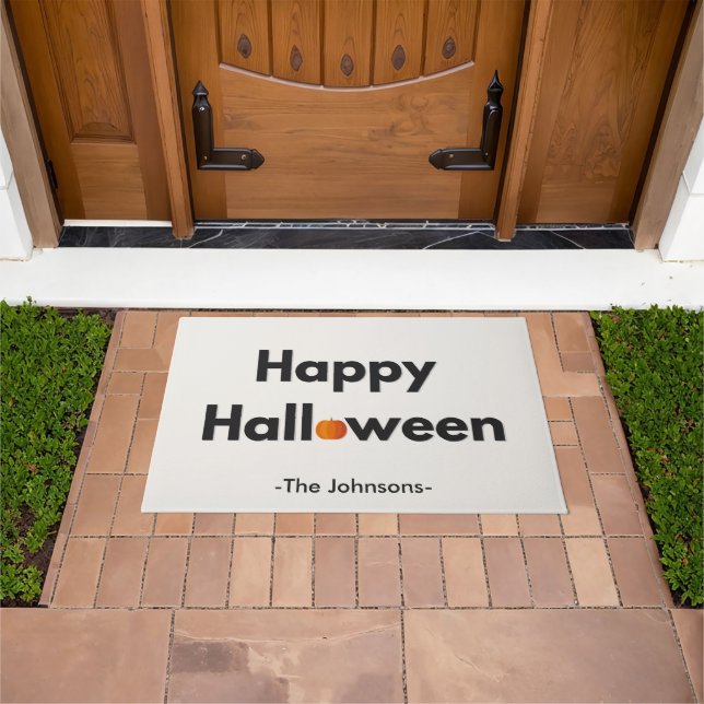 Modern Minimalist Halloween  – Personalised Doormat (Outdoor)