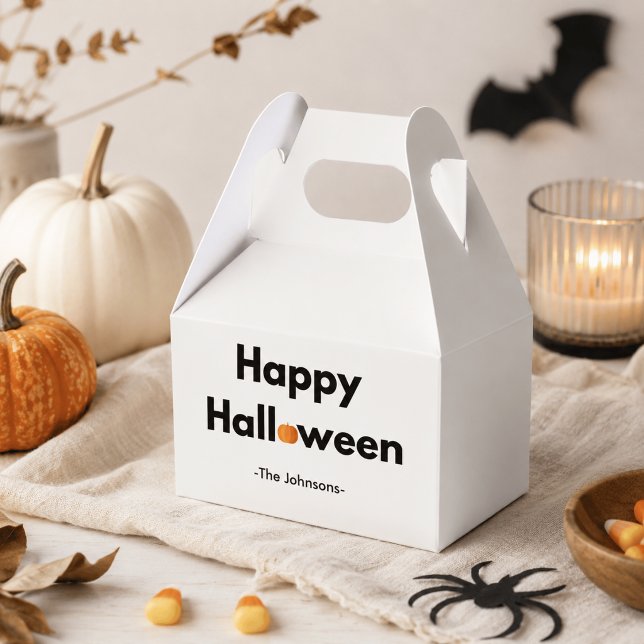 Modern Minimalist Halloween – Personalised Favour Box (Creator Uploaded)