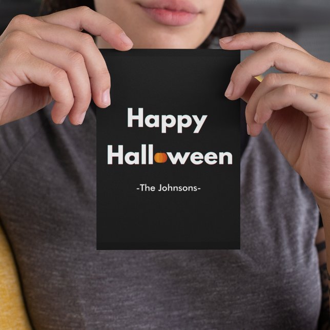 Modern Minimalist Halloween – Personalised Postcard (Creator Uploaded)