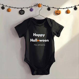 Modern Minimalist Halloween – Personalized Baby Bodysuit