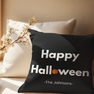 Modern Minimalist Halloween – Personalized Cushion