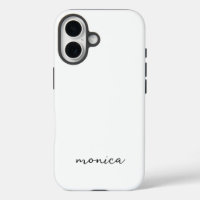 Modern Minimalist Handwriting Script White